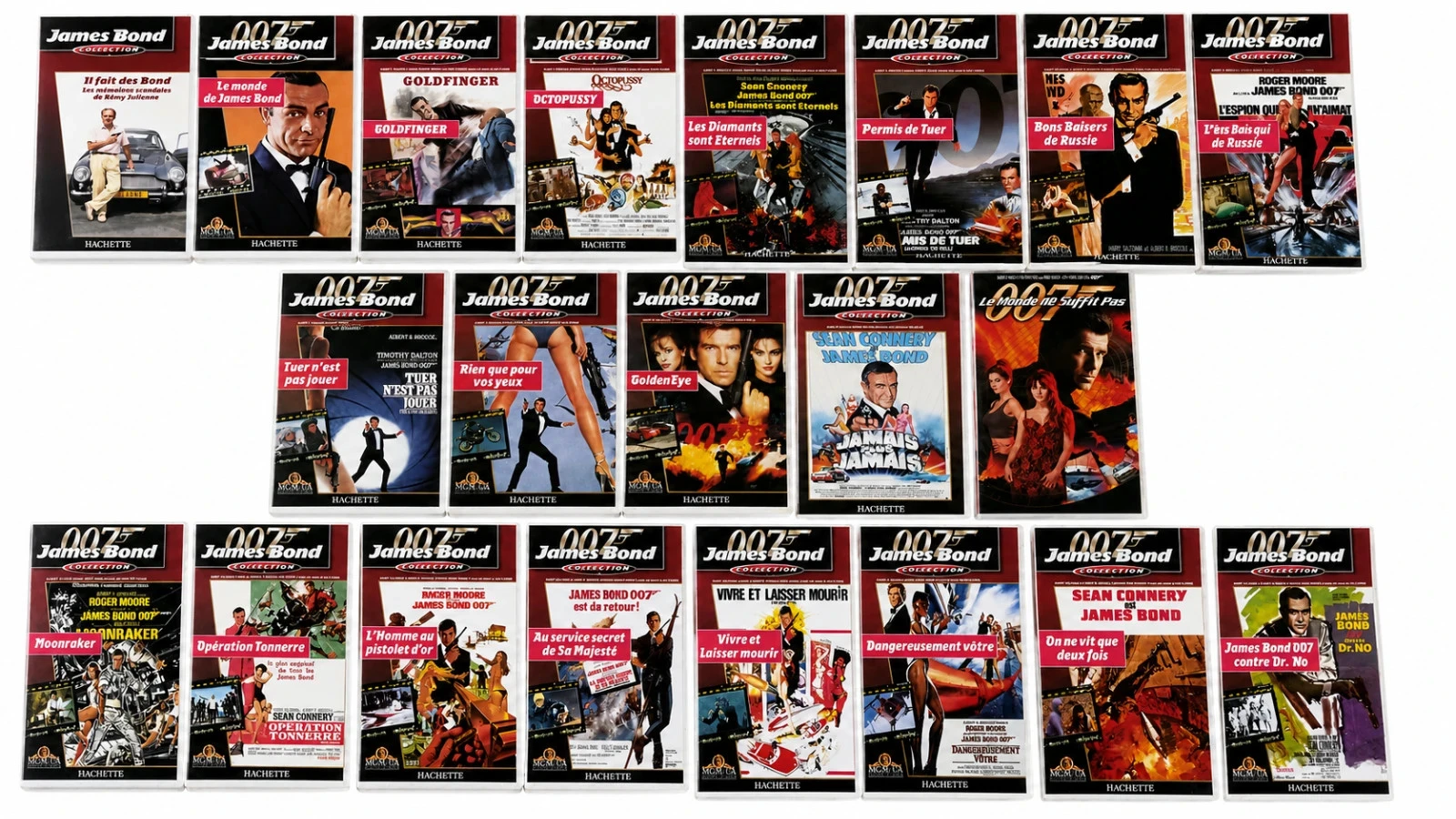 Lot 21 VHS James Bond 007 Collection Hachette – Sean Connery Roger Moore